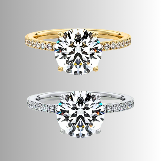 Solitario con Moissanite da 2 Carati: Eleganza Pura in Stile Minimal