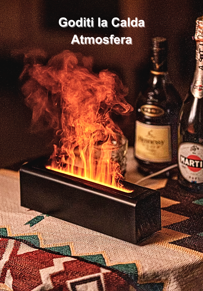 Diffusore per Aromaterapia a Ultrasuoni con simulazione di Fiamma