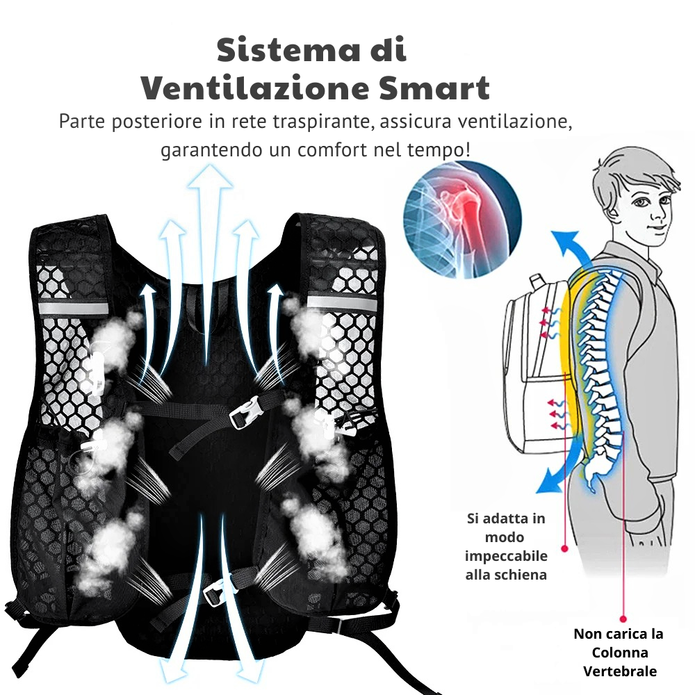 Borsa Gilet Sportiva con Somministrazione Liquidi
