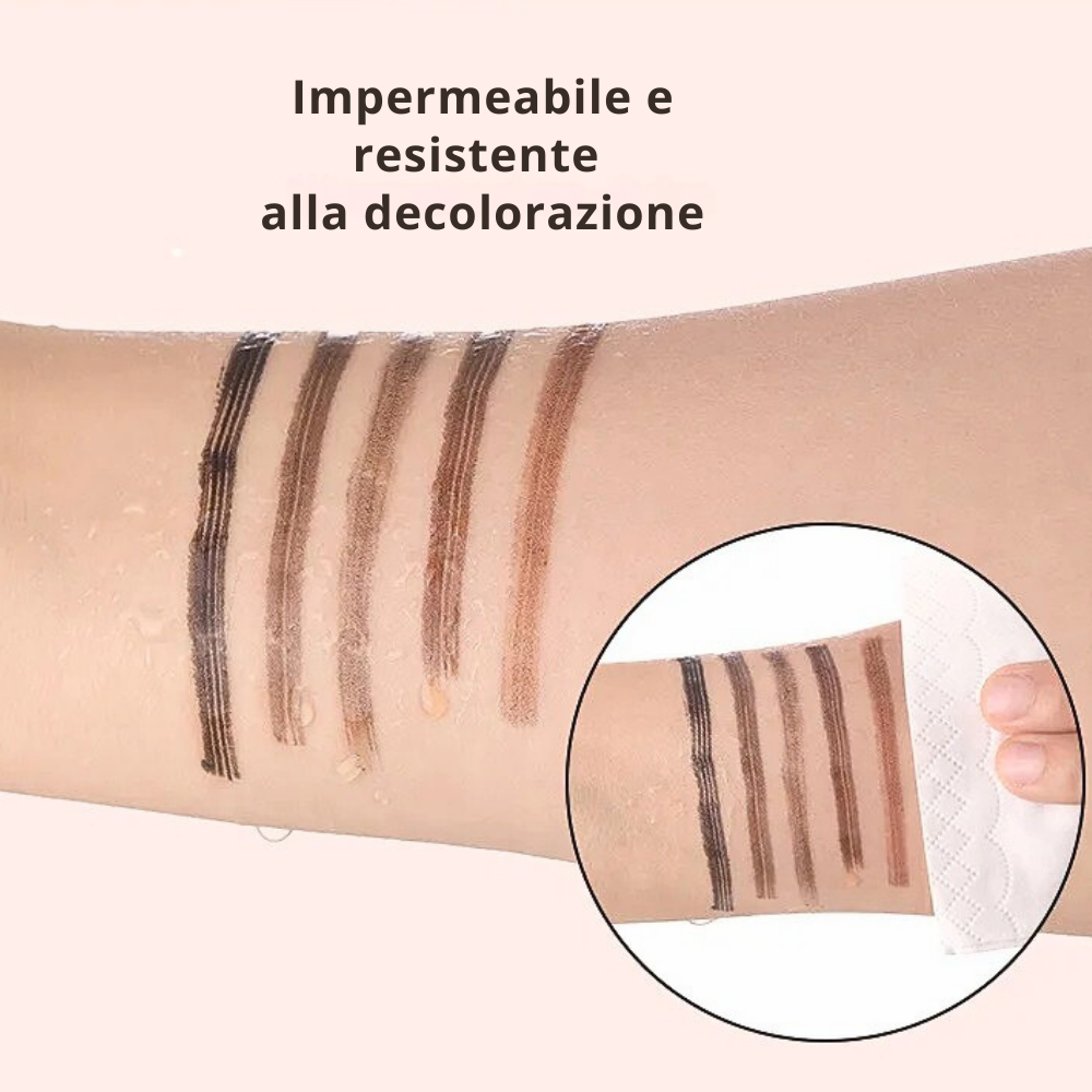 Matita Liquida per Sopracciglia a 4 Pennelli