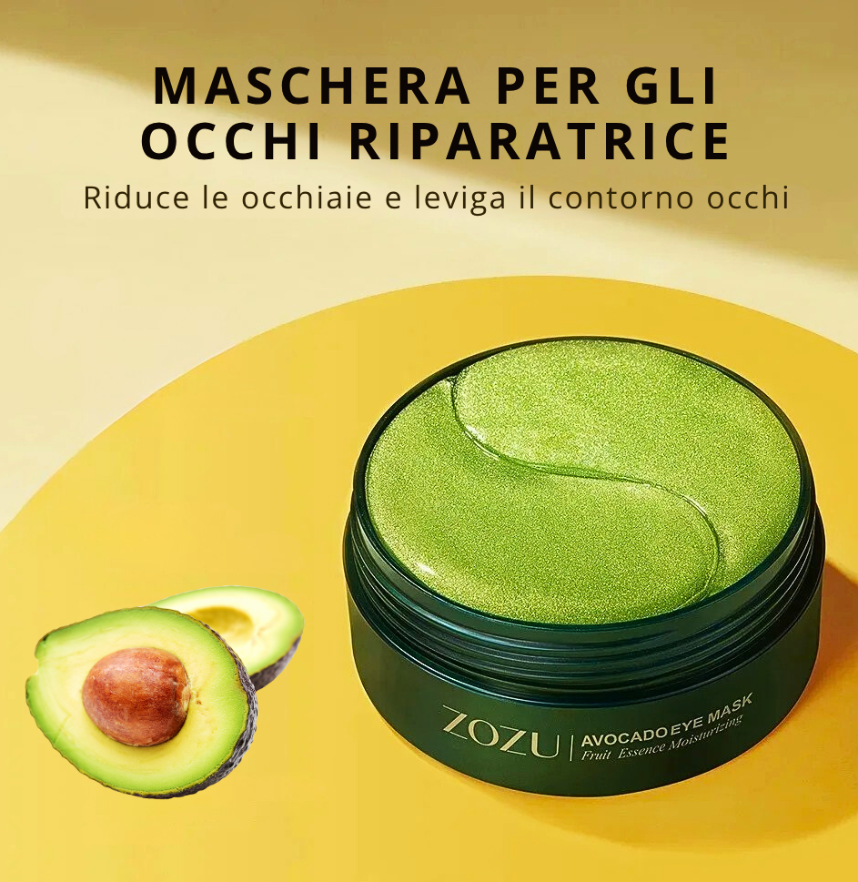 Maschere per Occhi alla Centella con Estratto di Avocado o Oro Puro