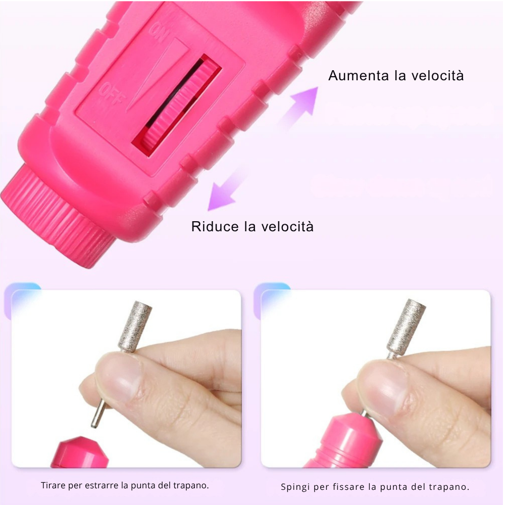 Fresatrice Professionale per Manicure e Pedicure