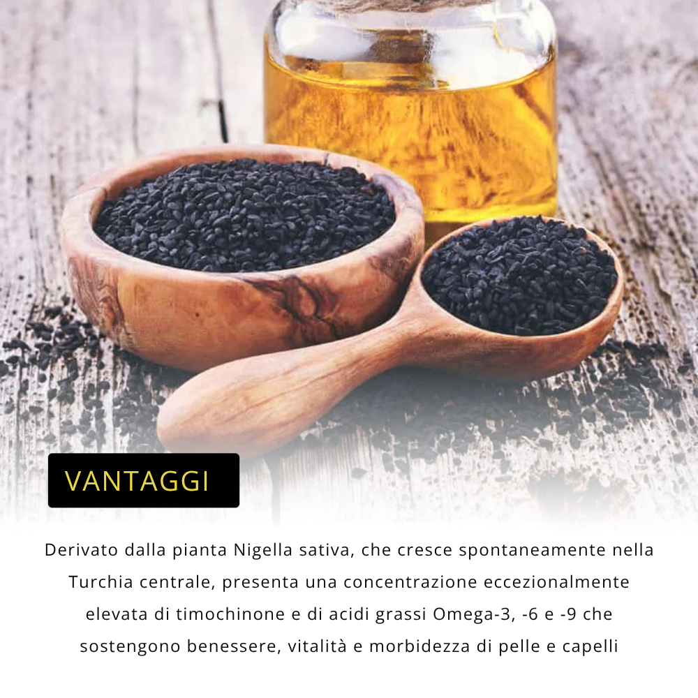 Olio di Semi di Nigella Sativa per Pelle e Capelli