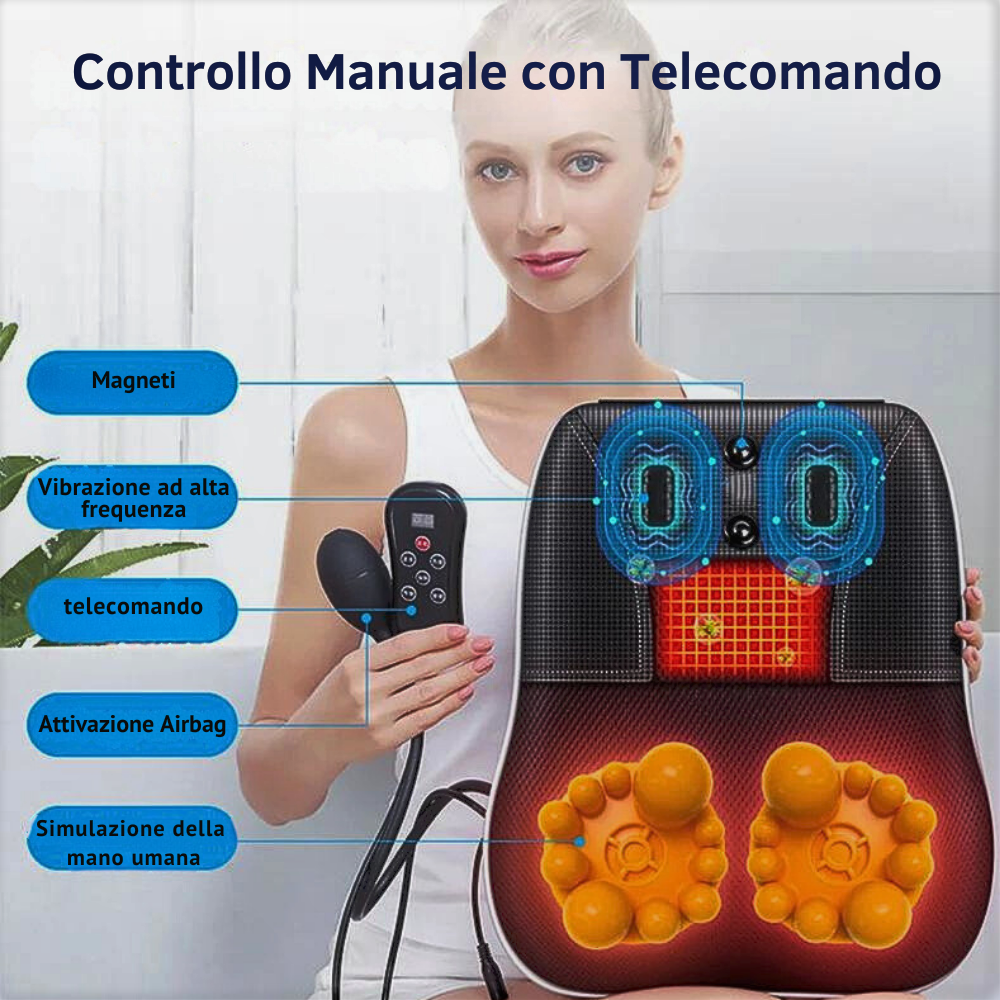 Massaggiatore Professionale Shiatsu con Infrarossi e Assenzio