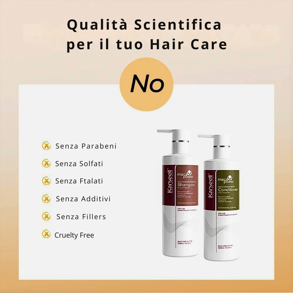 Set Shampoo-Balsamo Medicale/Farmaceutico con Oli Vegetali e Collagene