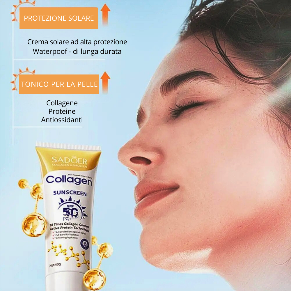 Crema Solare al Collagene Protezione 50