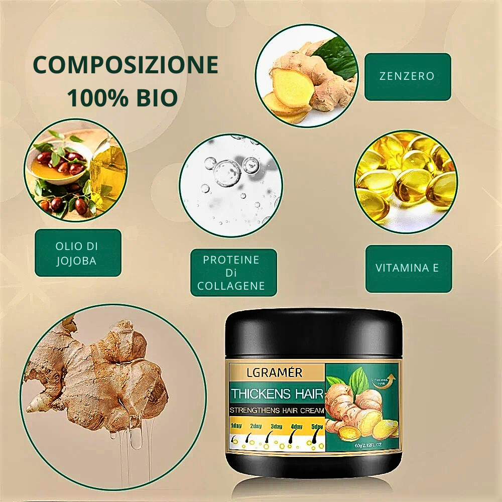 Maschera Anti Caduta con Erbe Medicinali e Collagene