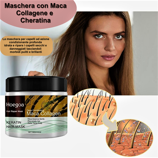 Mascarilla Capilar “Maca Colágeno Queratina” Regenera, Fortalece, Revitaliza