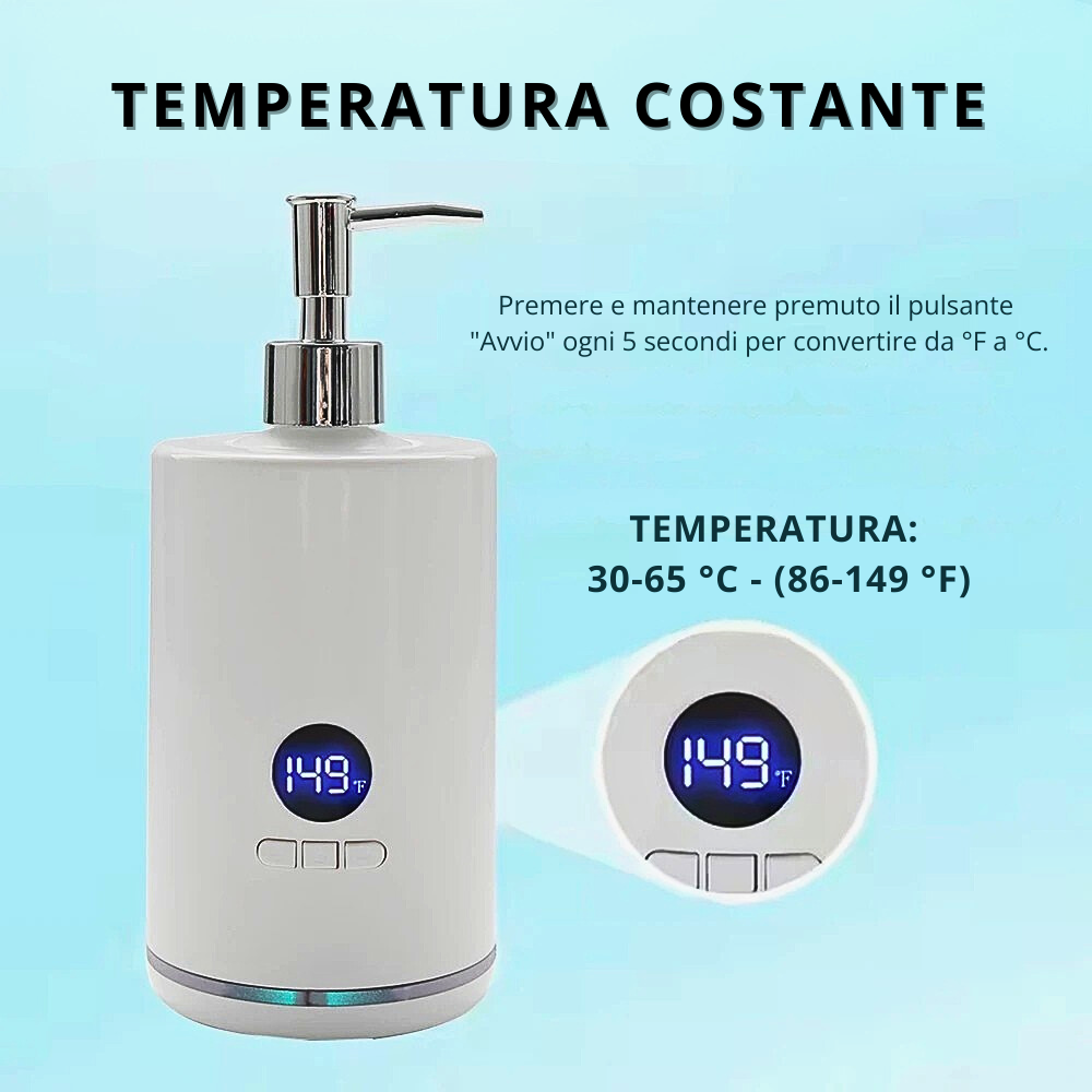 Dispositivo di Riscaldamento per Oli da Massaggio e Principi Attivi