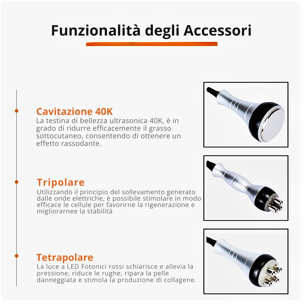 Dispositivo Professionale di Cavitazione 3 in 1