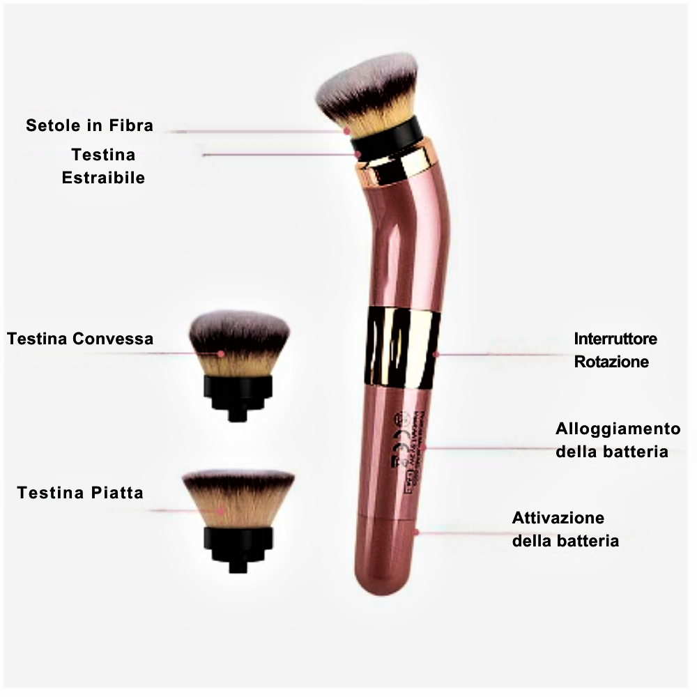 Brocha de maquillaje eléctrica Effortless Beauty