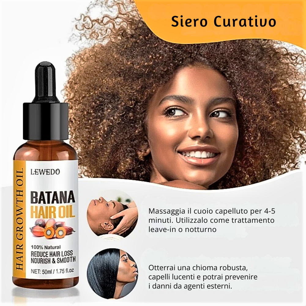 Kit Curativo per Capelli all'Olio di Batana, Rosmarino e Ricino