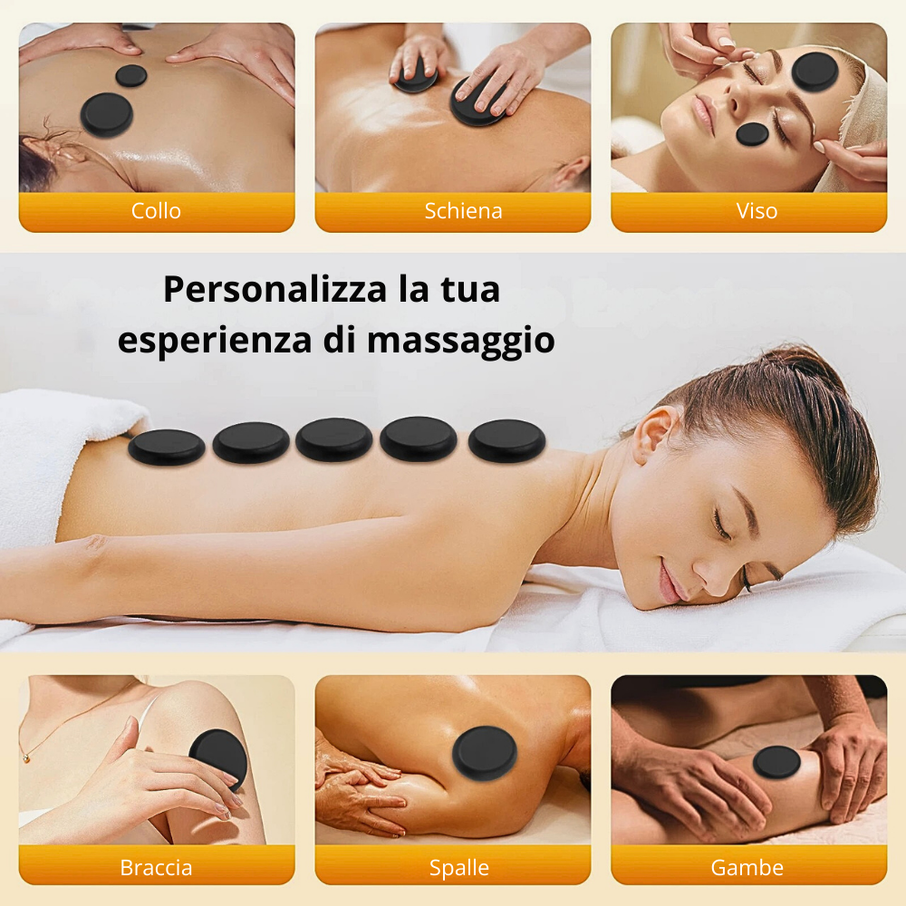 Set Massaggio con Pietre con valigetta Riscaldante
