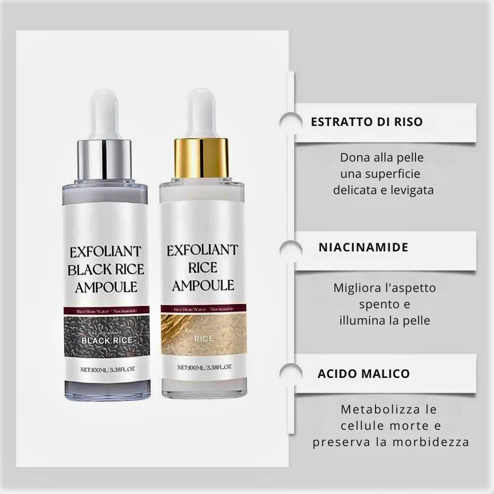 Siero Viso Esfoliante all'estratto di Riso e Niacinamide