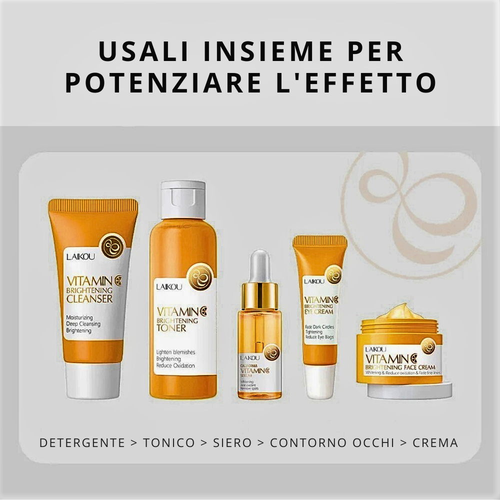Kit Skin Care alla Vitamina C – Trattamento completo in 5 step