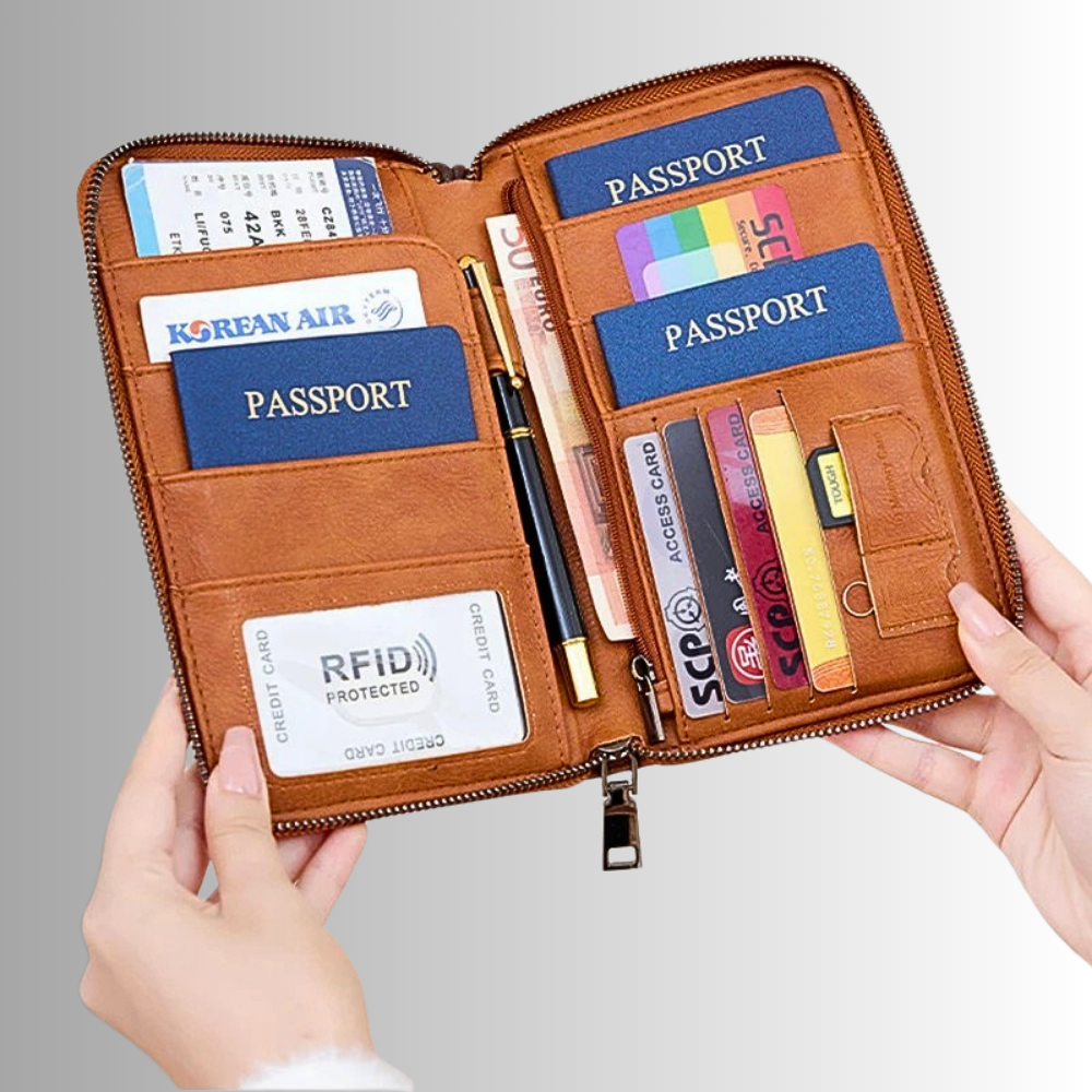 Organizer da Viaggio con Schermatura Anticlonazione