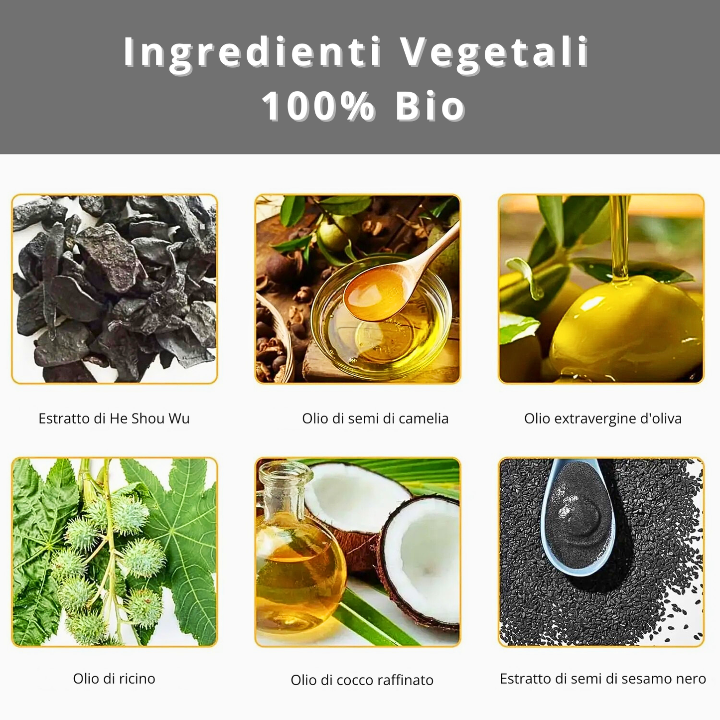 Shampoo Solido Anti-Grigio con He Shou Wu e Oli Botanici
