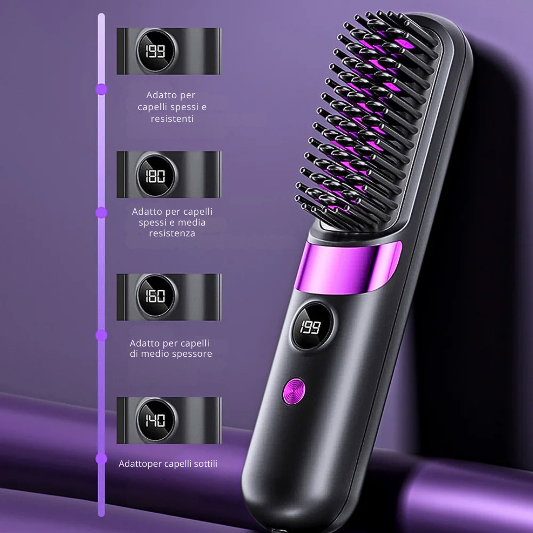 Spazzola Wireless Modellante agli Ioni Negativi