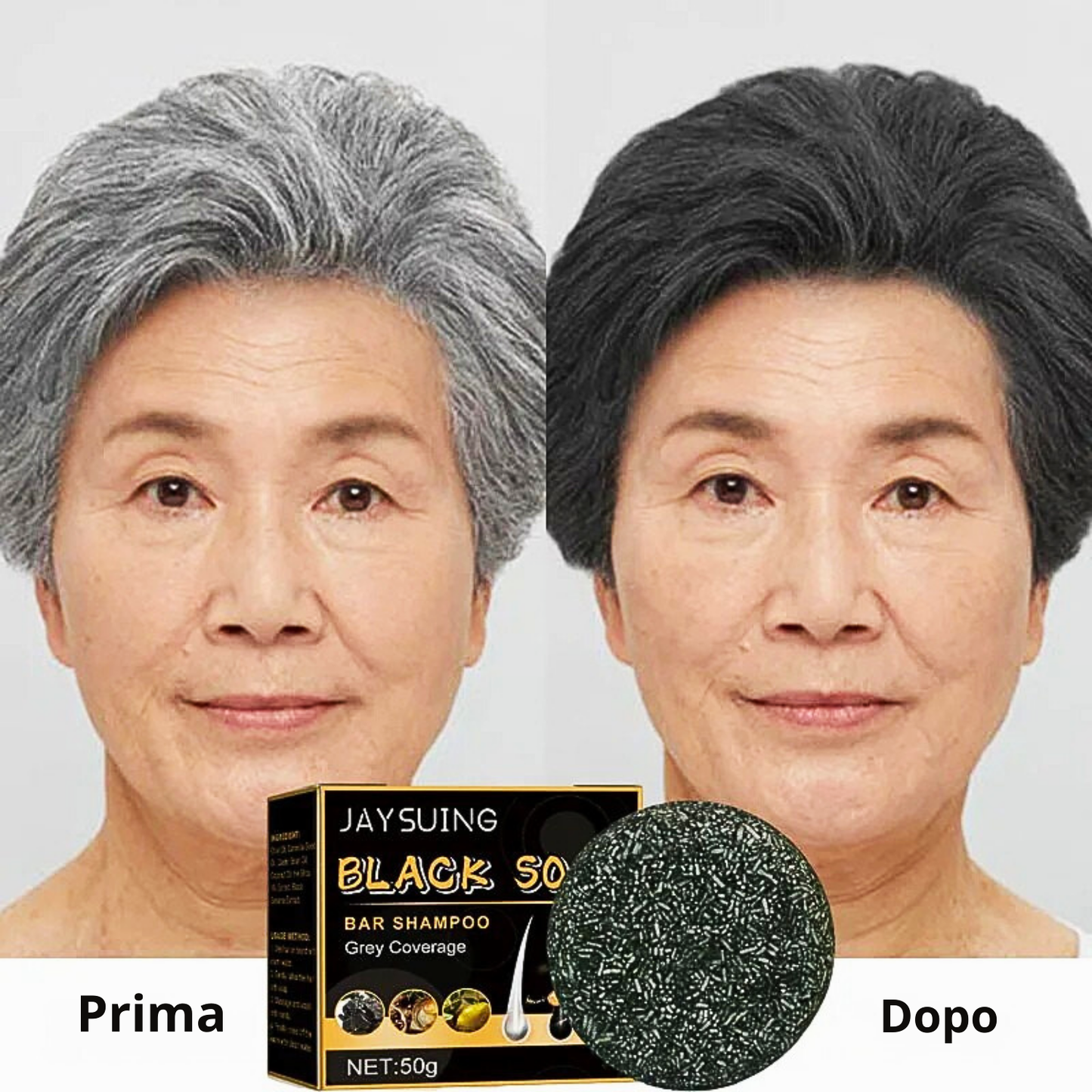 Shampoo Solido Anti-Grigio con He Shou Wu e Oli Botanici