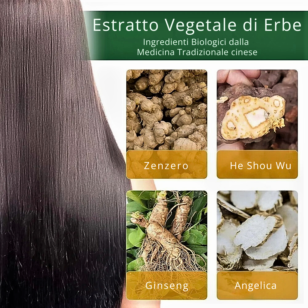Maschera Anti Caduta con Erbe Medicinali e Collagene
