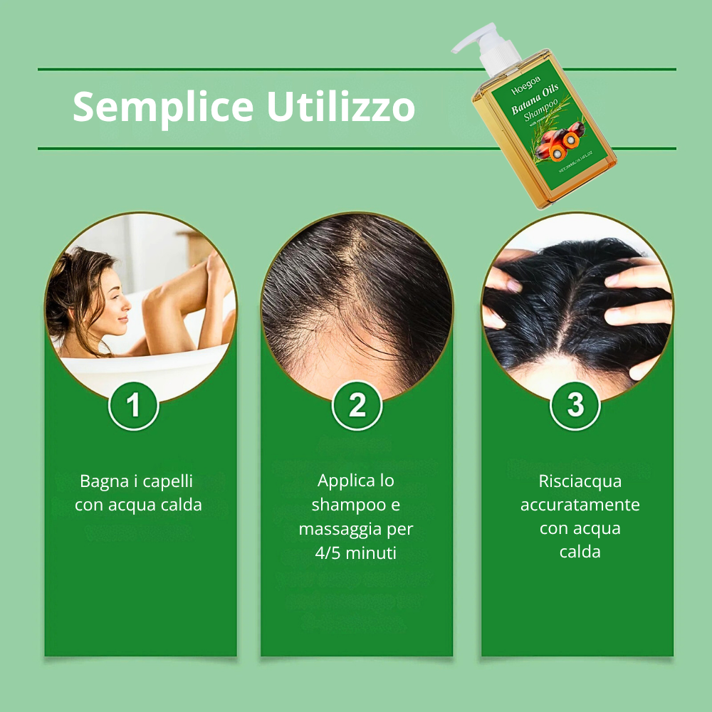 Shampoo Curativo all'Olio di Batana, Argan Marocchino e Rosmarino