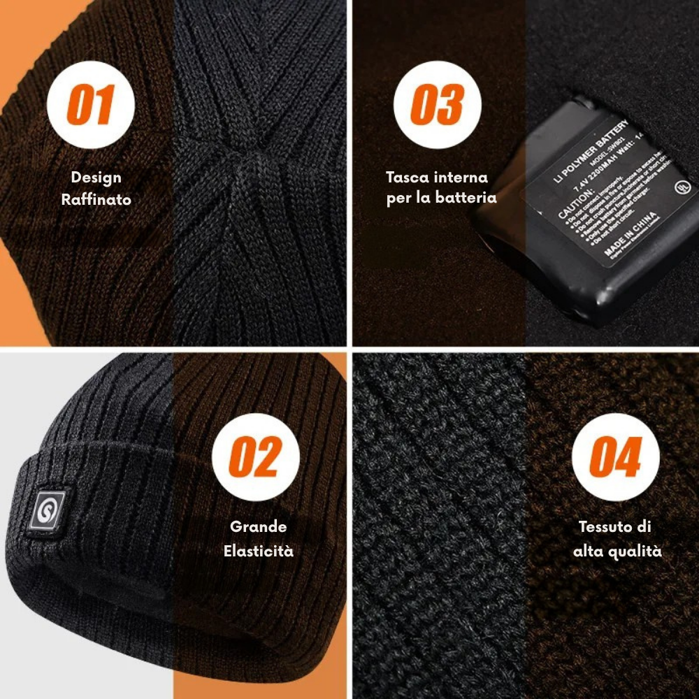 Cappello con Riscaldamento USB