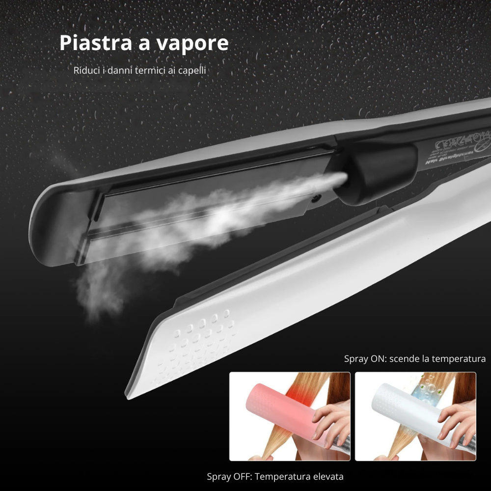 Piastra al vapore con Ioni Negativi