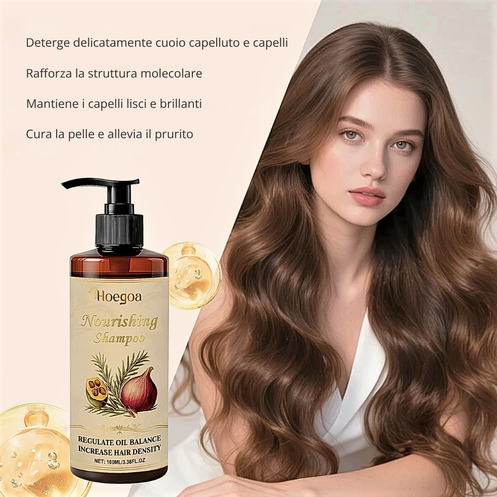 Shampoo Curativo alla Cipolla Rossa, Macadamia e Rosmarino