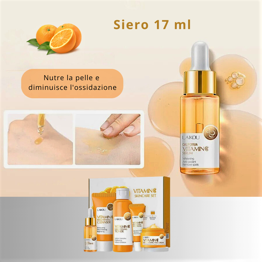 Kit Skin Care alla Vitamina C – Trattamento completo in 5 step