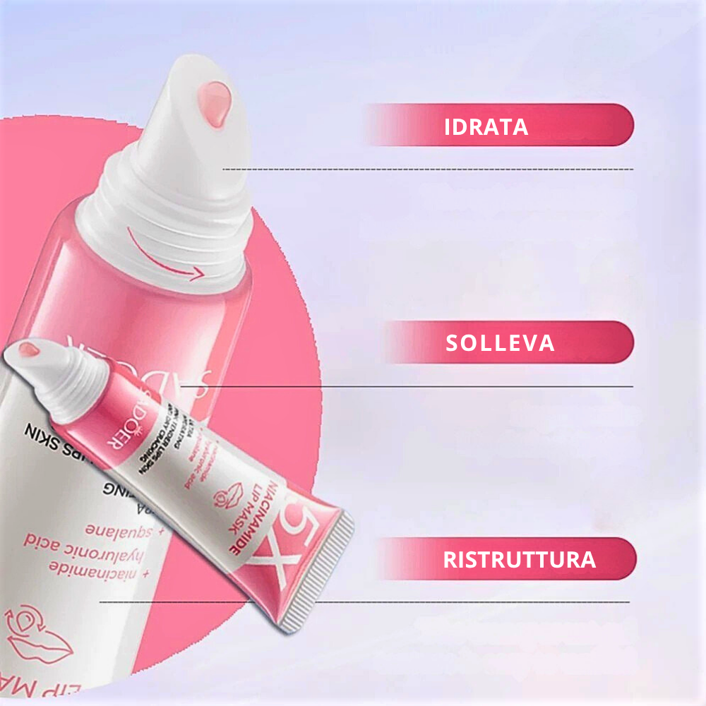 Maschera Labbra Rimpolpante alla Niacinamide 5X