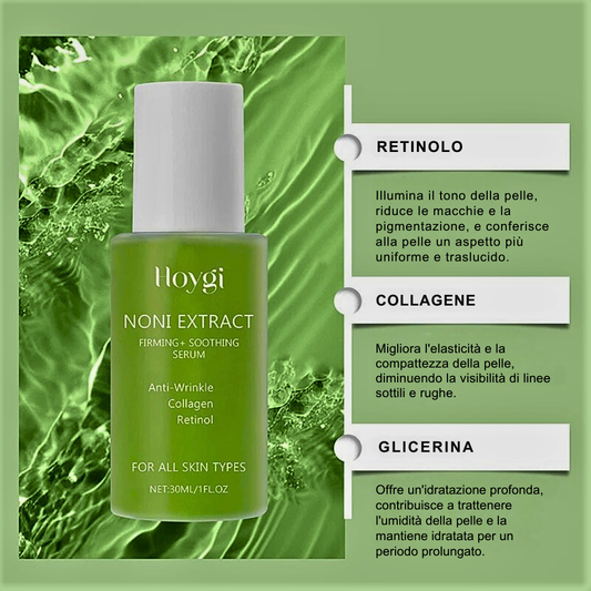 Siero Anti-Age con Estratto di Frutto di Noni, Retinolo e Tocoferolo per Pelle Luminosa, Idratata e Ringiovanita
