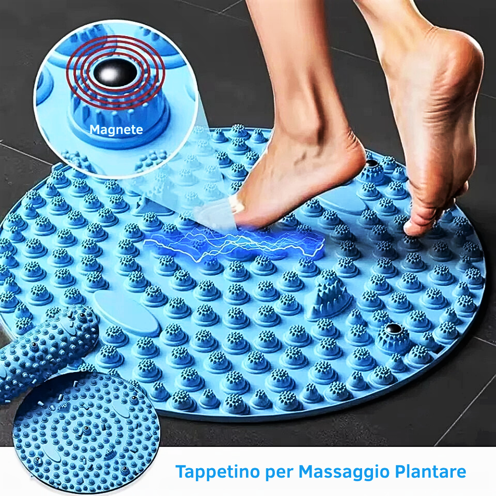 Tappetino Antiscivolo per Massaggio Plantare e Magnetoterapia