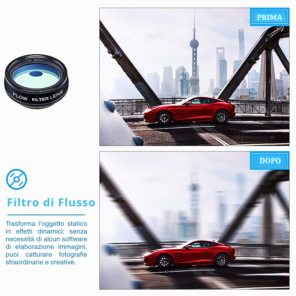 Kit 10 Obiettivi e Filtri Esterni per Smartphone