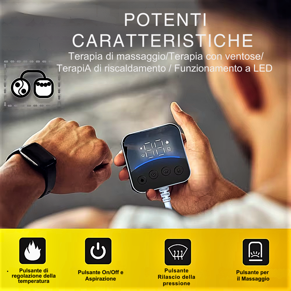 Dispositivo Elettronico 4 in 1 per Coppettazione Anticellulite