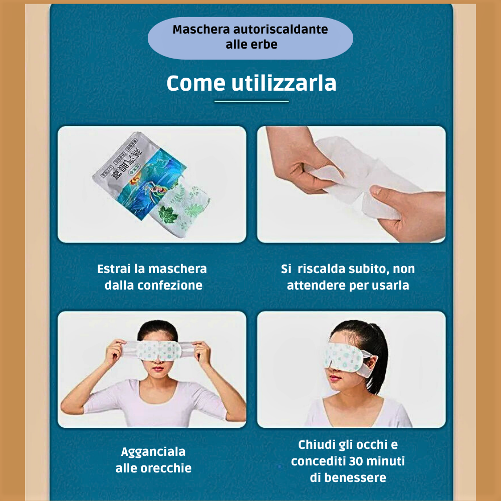 Maschera Fitoterapica Autoriscaldante per Occhi