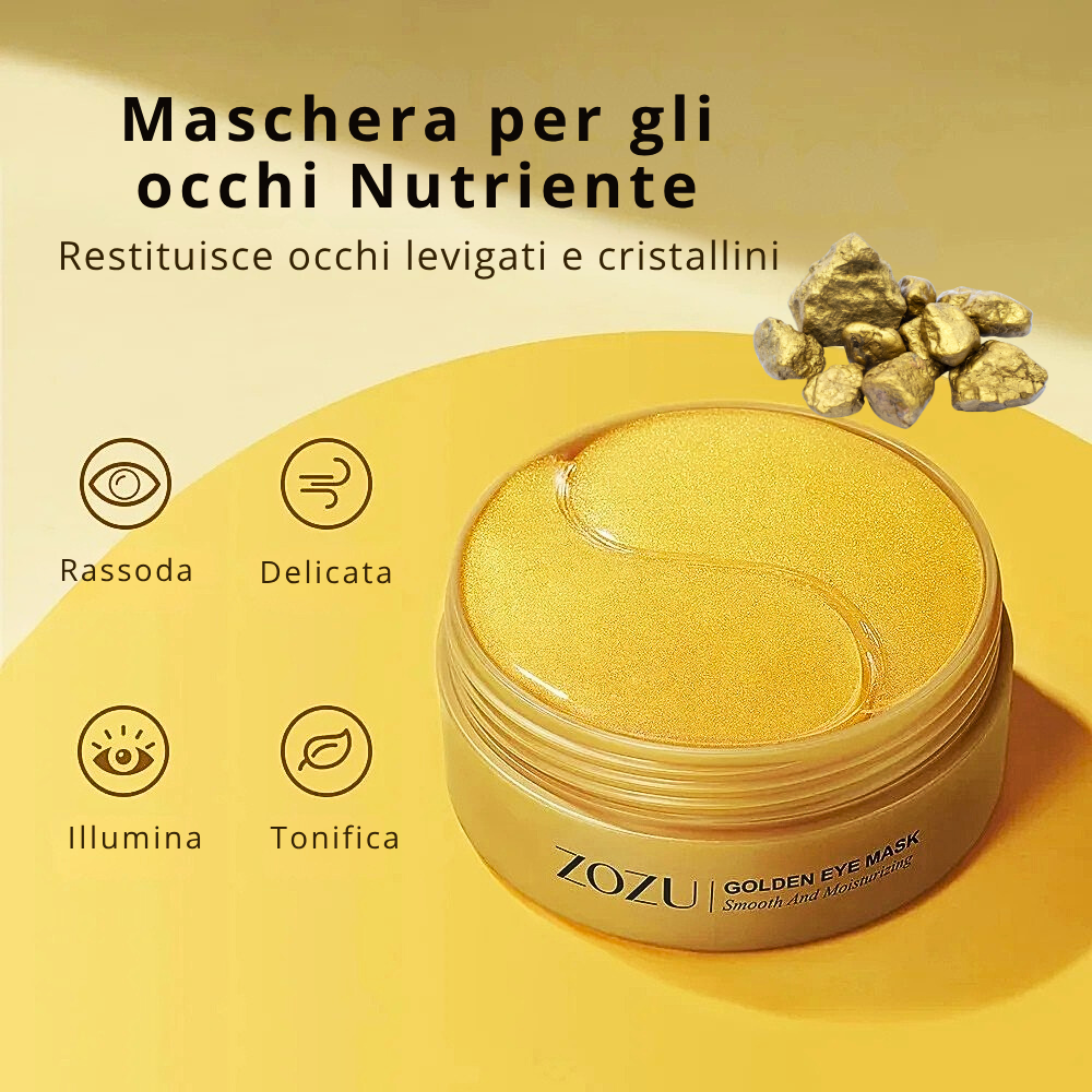 Maschere per Occhi alla Centella con Estratto di Avocado o Oro Puro