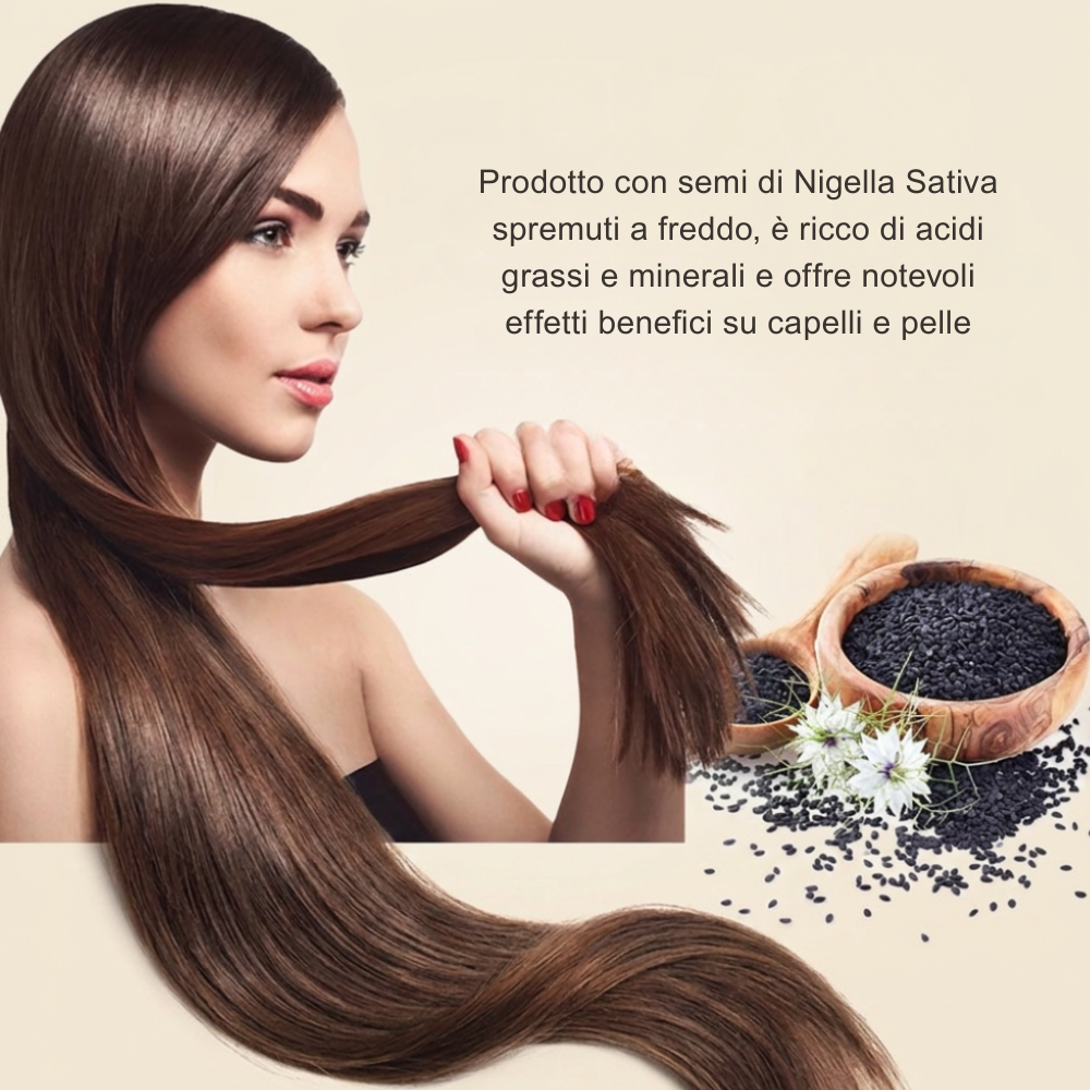 Olio di Semi di Nigella Sativa per Pelle e Capelli