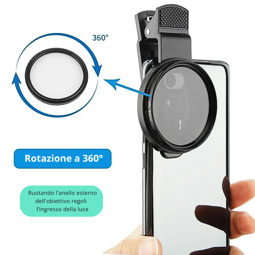 Filtro Polarizzante CPL per Smartphone