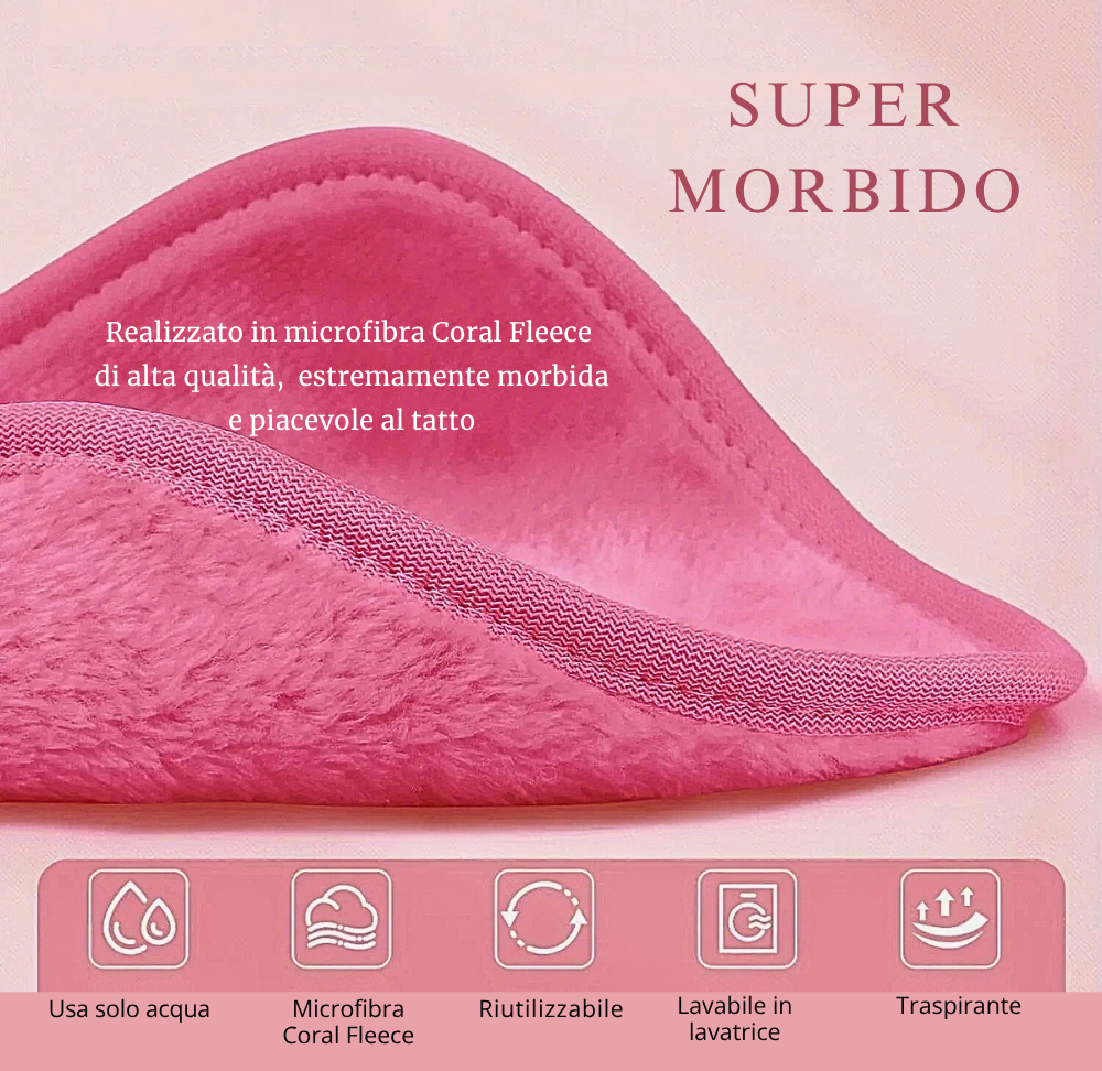 Set 12 Salviette Struccanti in Microfibra