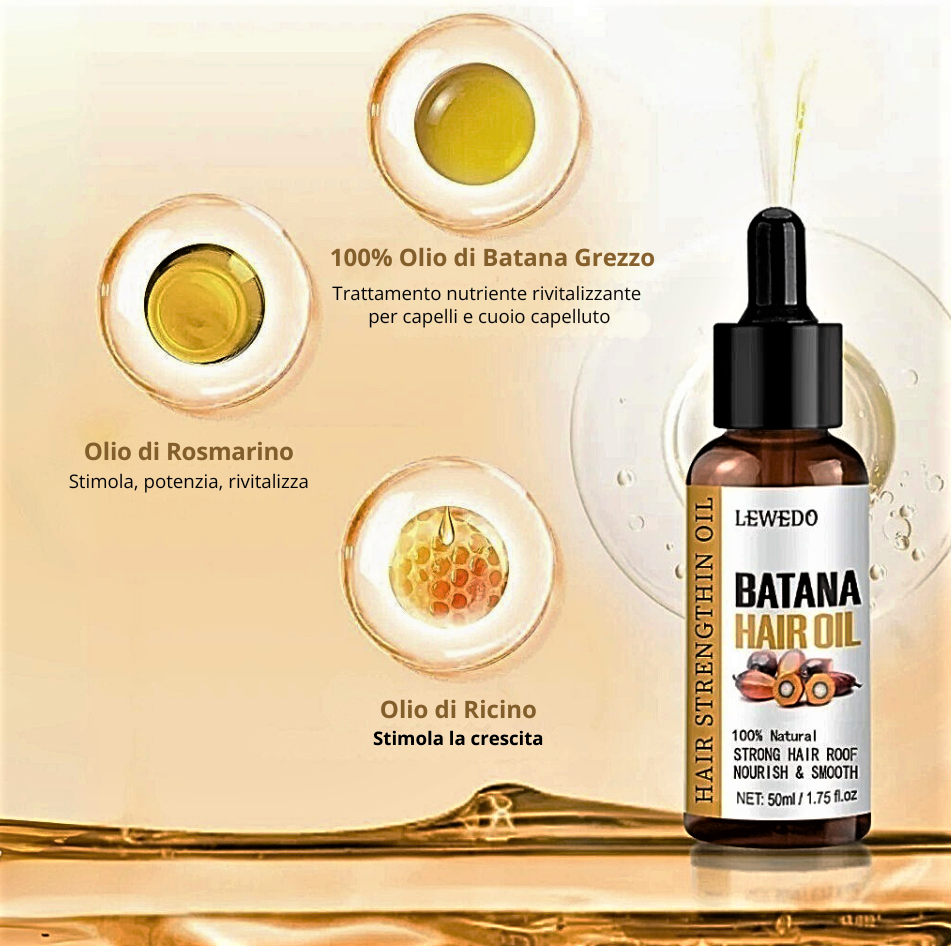 Kit Curativo per Capelli all'Olio di Batana, Rosmarino e Ricino