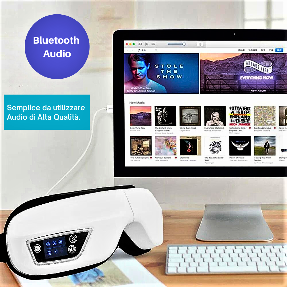 Massaggiatore Oculare con Bluetooth
