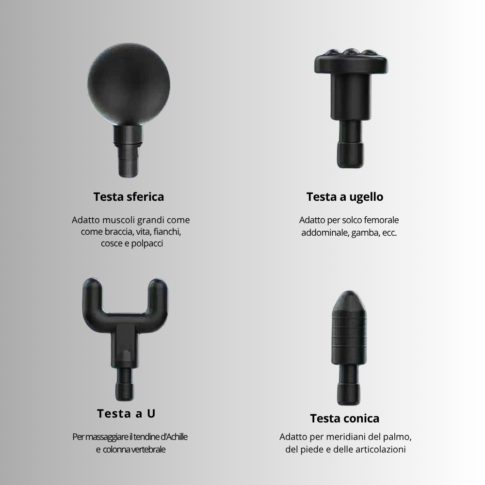 Massaggiatore Professionale con 8 Testine