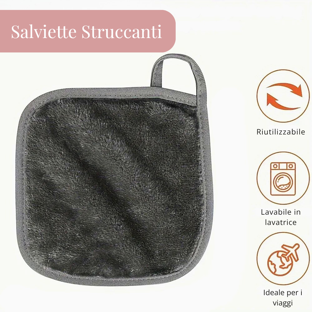 Set 12 Salviette Struccanti in Microfibra