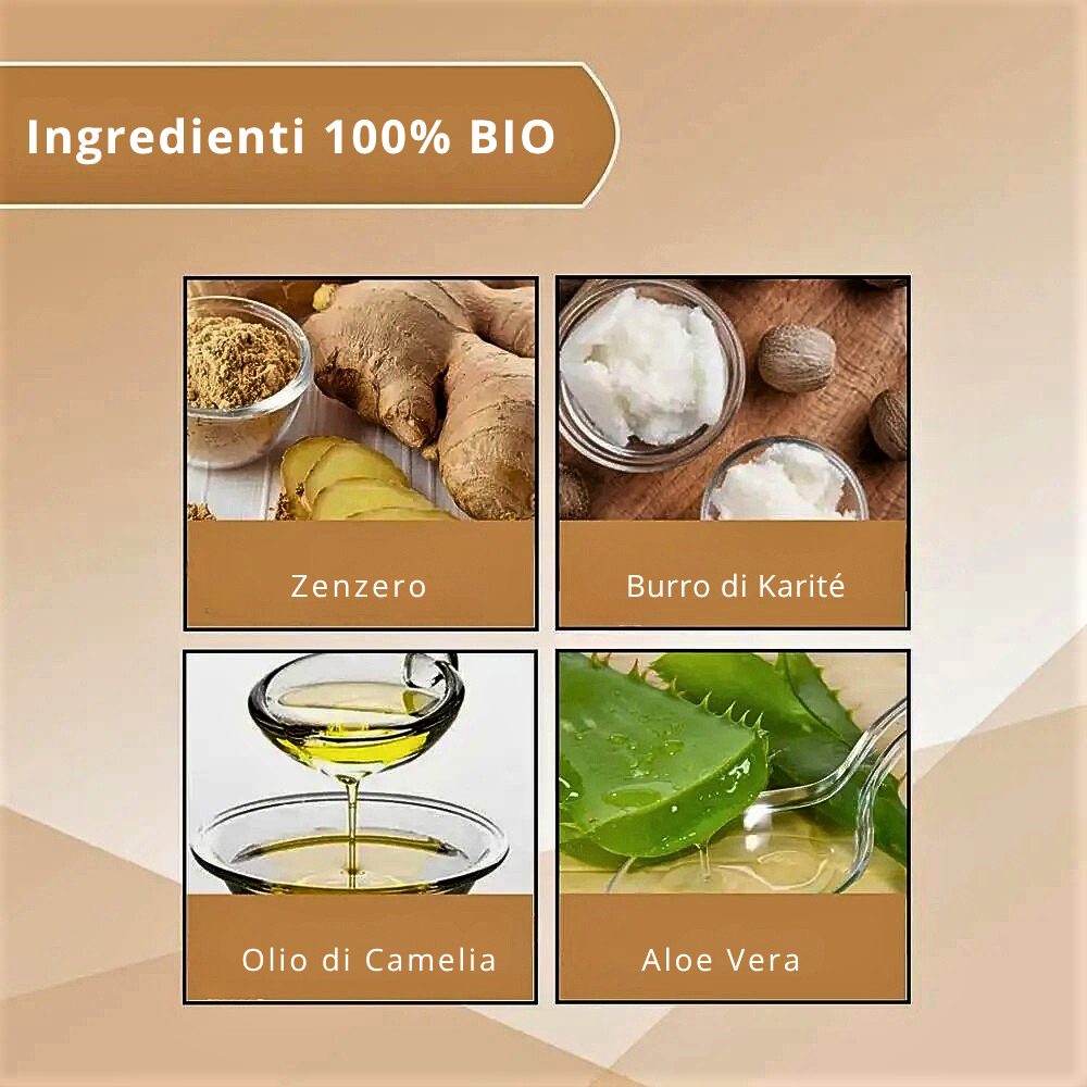 Shampoo Solido allo Zenzero Anticaduta e Ricrescita 100% BIO
