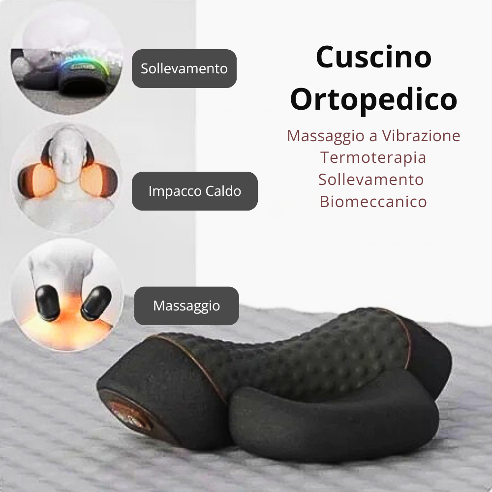 Cuscino Ortopedico Massaggiante per Dolori Cervicali