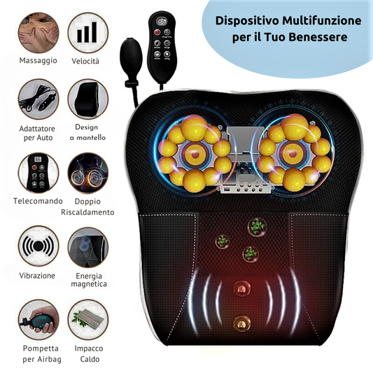 Massaggiatore Professionale Shiatsu con Infrarossi e Assenzio