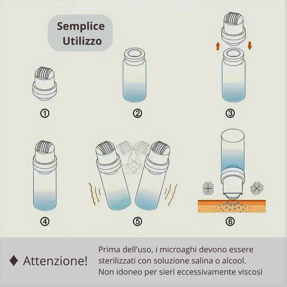 Applicatore di Siero Professionale con Micro Aghi in Titanio