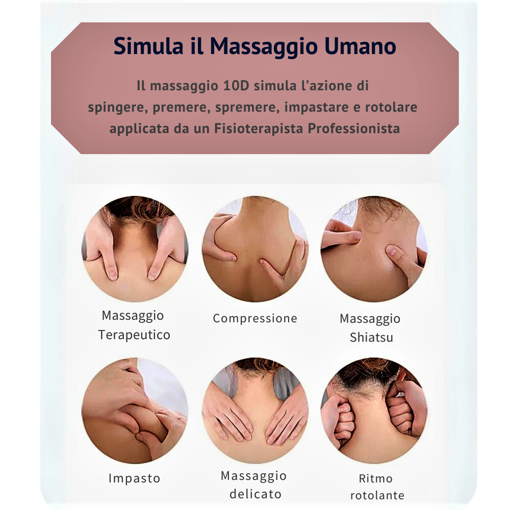 Massaggiatore Professionale Shiatsu con Infrarossi e Assenzio