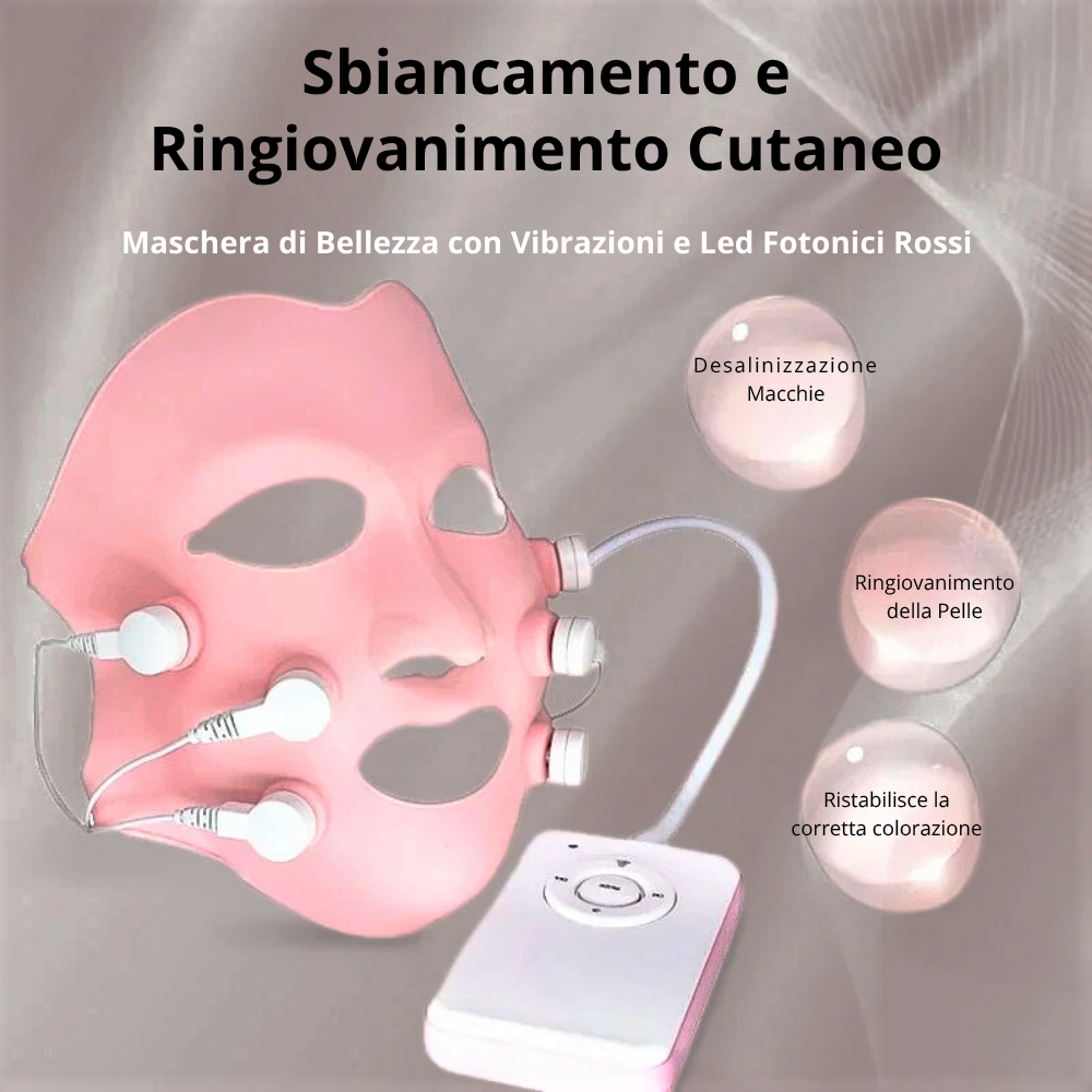 Maschera Massaggiante a Vibrazione e Led Fotonici Rossi