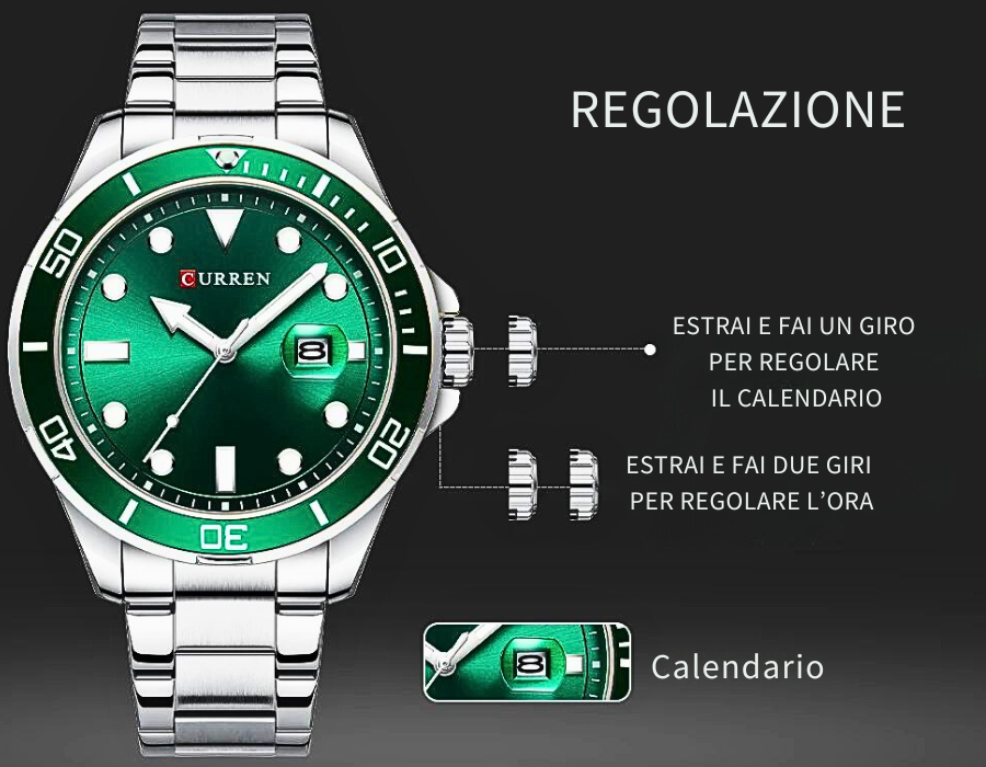 Orologio CURREN: Omaggio al Rolex Submariner 